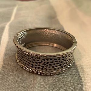 Silver and Black cuff bracelet